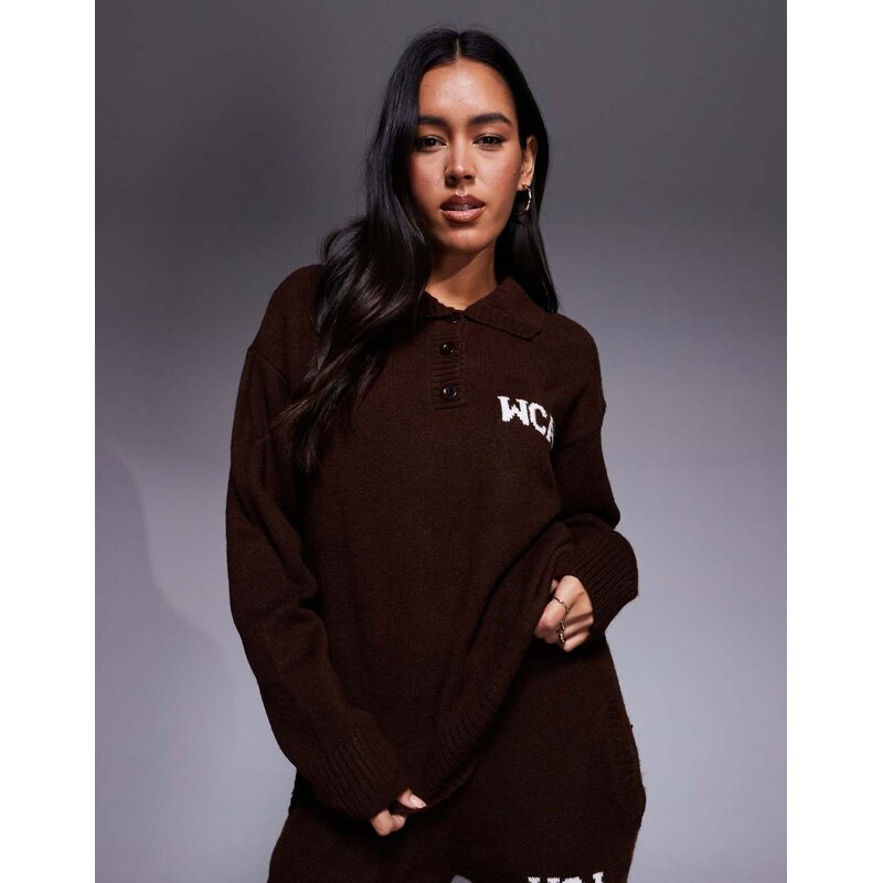ASOS Weekend Collective Weekend Collective co-ord knitted rugby with 108736577