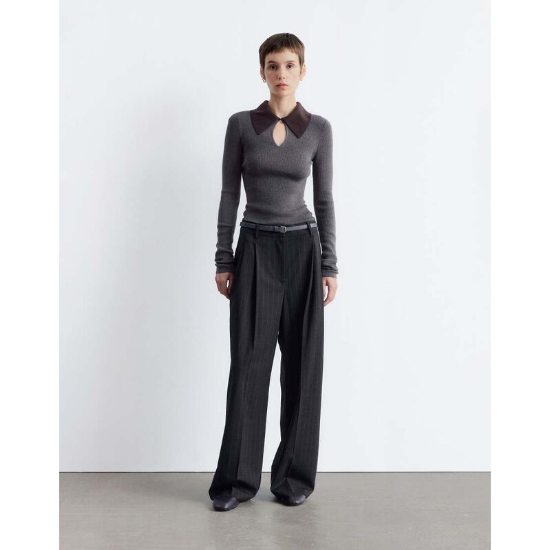 & Other Stories co-ord tailored wide leg trousers in grey