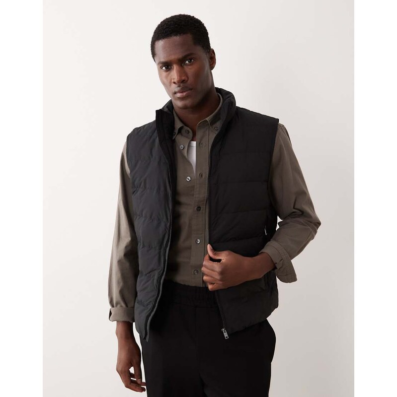 Mango padded gilet in black