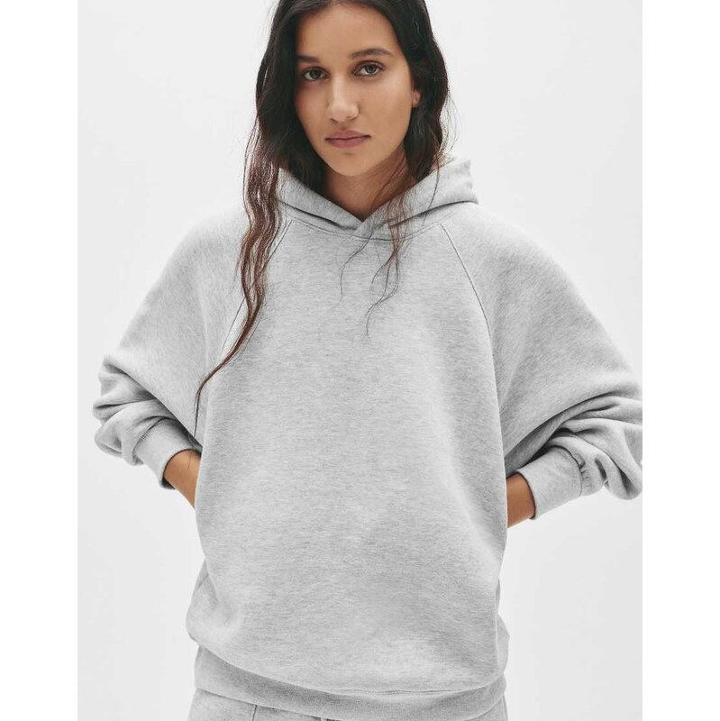 Pull&Bear Oversized hoodie in grey marl 108737131