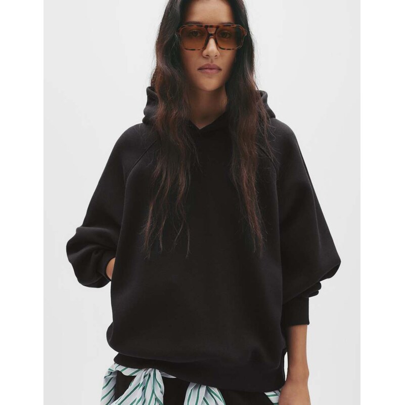 Pull&Bear Oversized hoodie in black 108737132