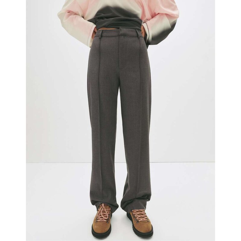 Pull&Bear Formal pants with seam detail in grey 108737264