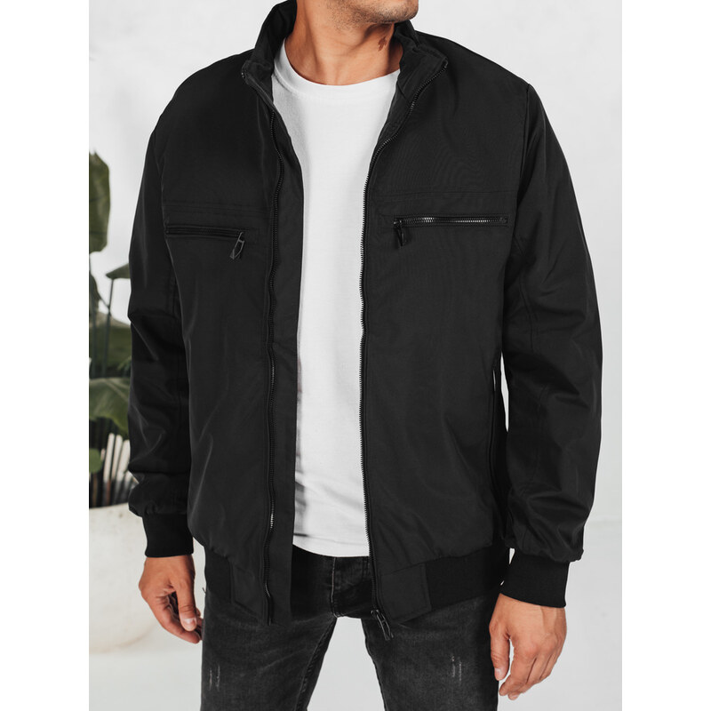 BASIC Černý pánský bomber se zipy TX5033