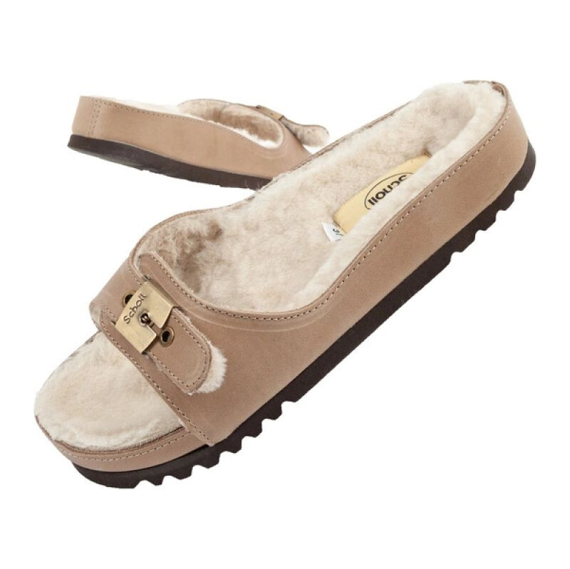 Scholl Iconic MEG Taupe W F303171062 dámské žabky