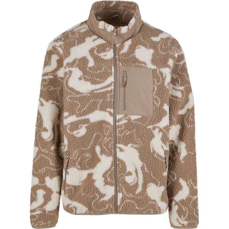 Urban Classics Fleecová mikina brokátová / offwhite