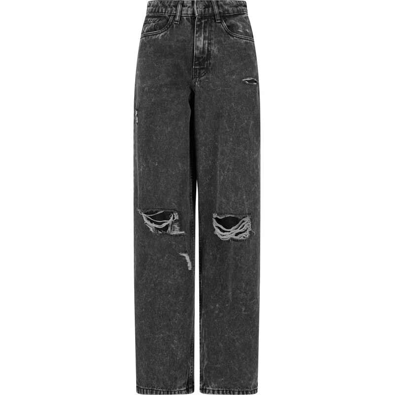 Urban Classics Džíny s Wide Leg Denim Pants   černá džínovina