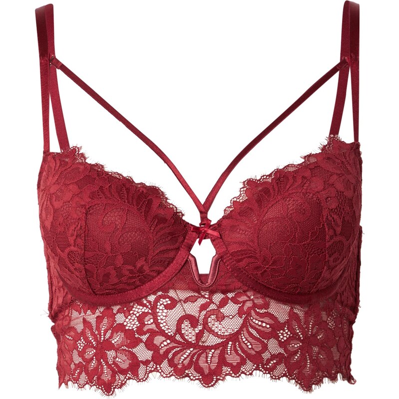 Hunkemöller Podprsenka Isabella tmavě červená 108781778