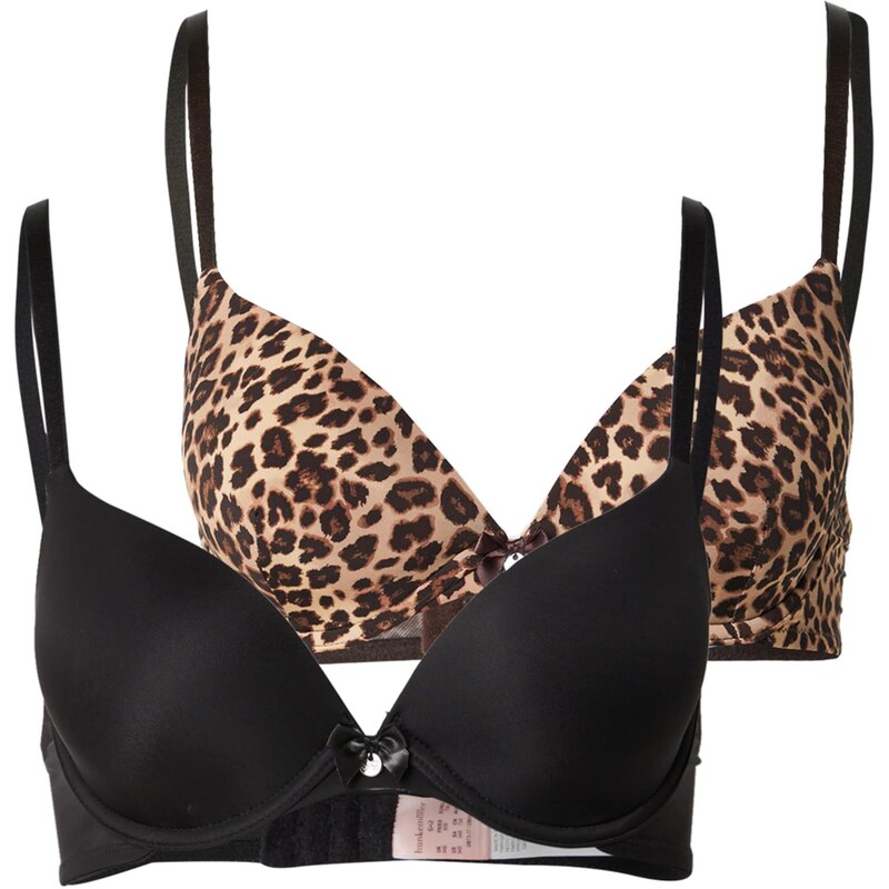 Hunkemöller Podprsenka hnědá / cappuccino / černá