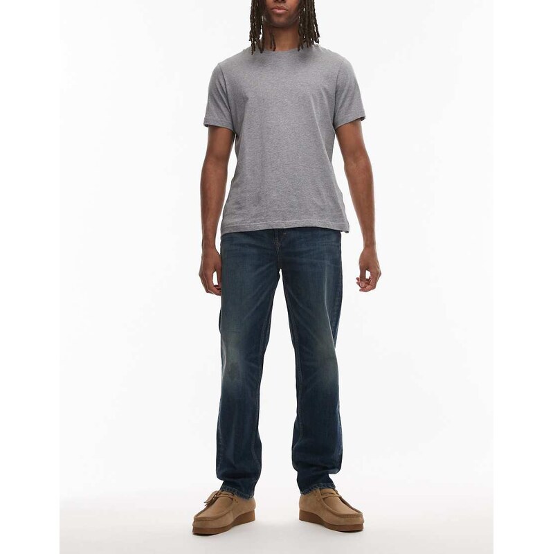 Tommy Jeans Sonny regular tapered jeans in dark grunge wash-Blue