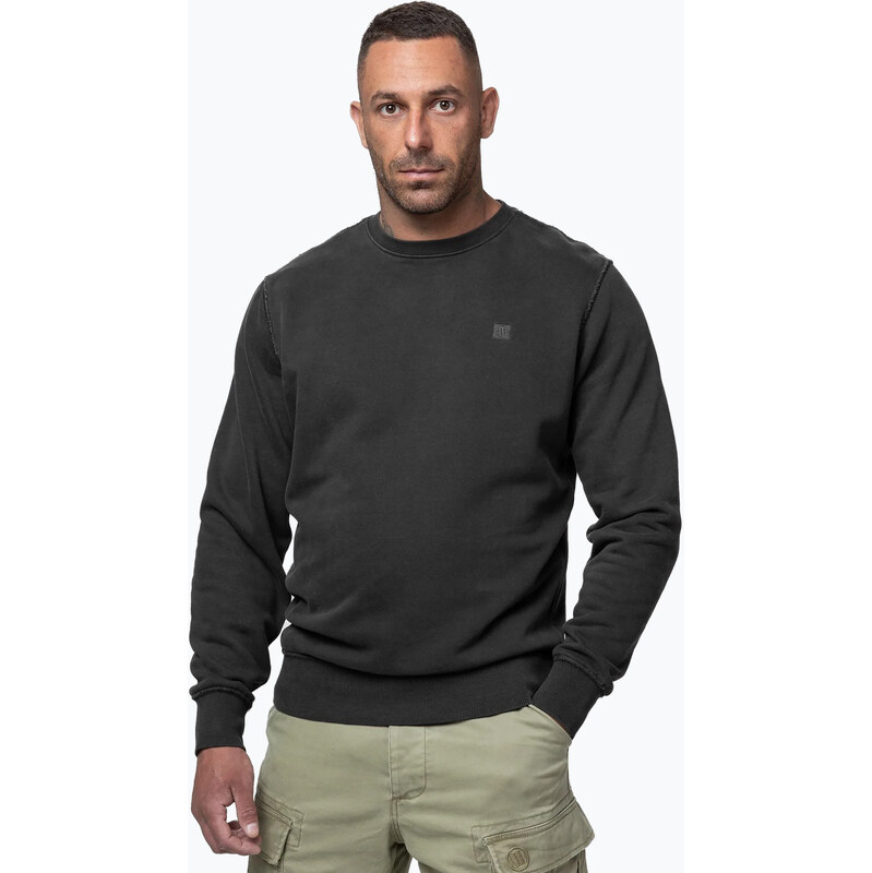 Pánská mikina Pitbull Hackett Crewneck washed dark graphite