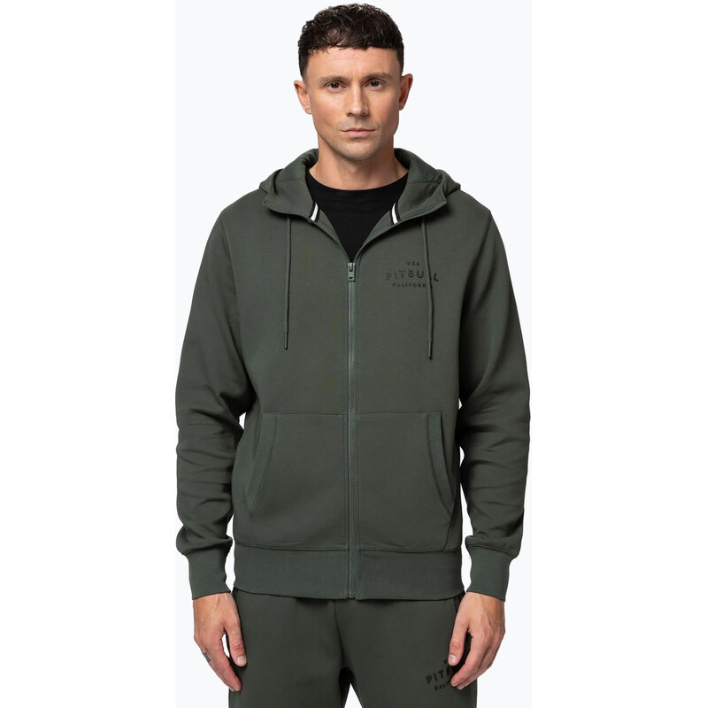 Pánská mikina Pitbull Sampson Hooded Zip Sweatshirt old green