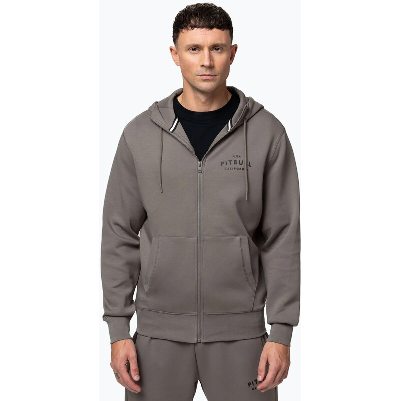 Pánská mikina Pitbull Sampson Hooded Zip Sweatshirt taupe