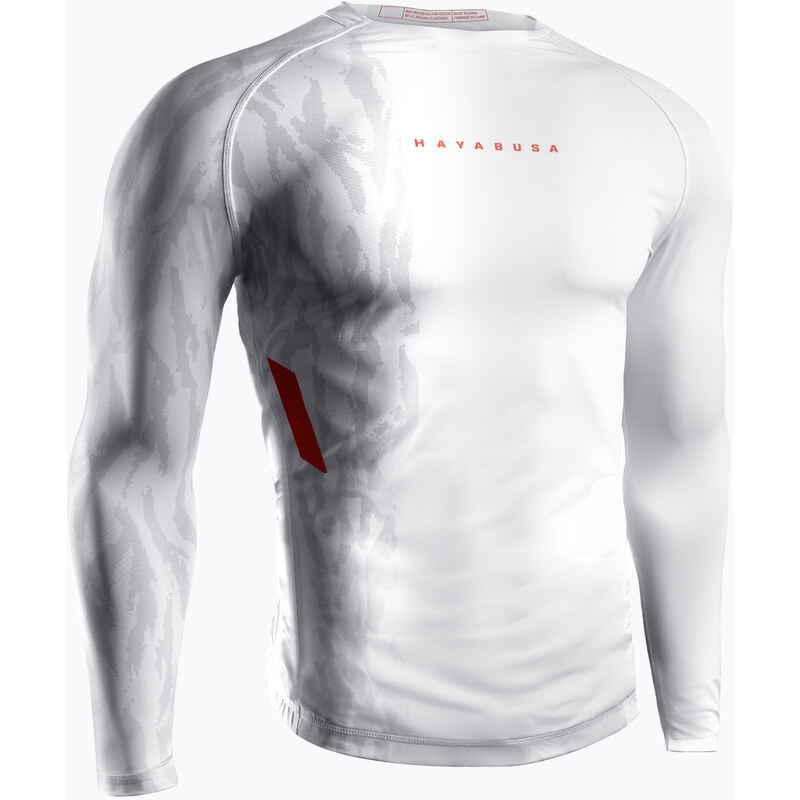 Pánský rashguard Longsleeve Hayabusa Apex Rash Guard white/coral