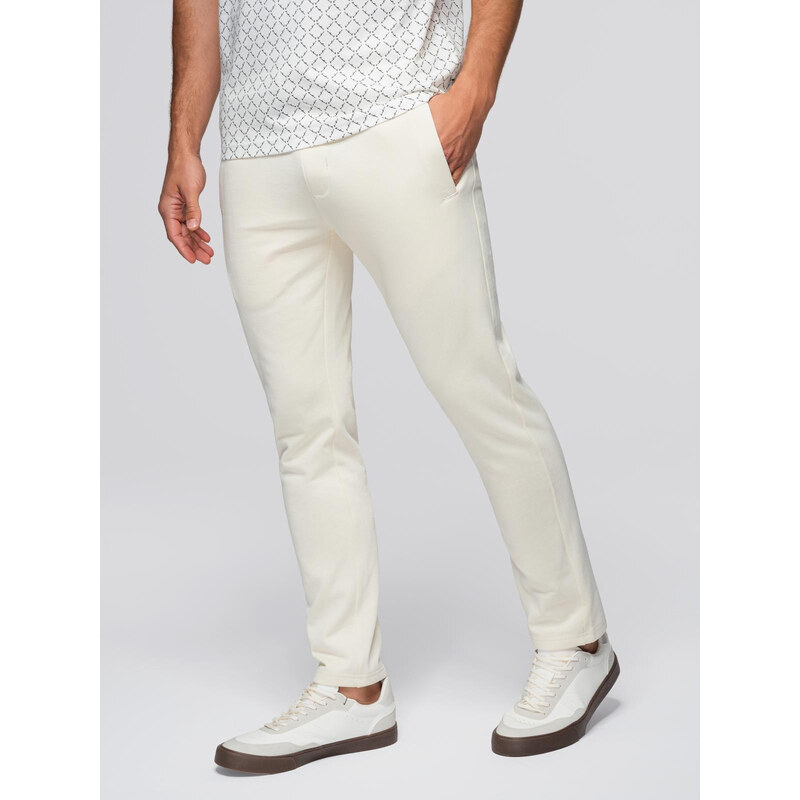 Ombre Mens sweatpants with unlined leg - cream