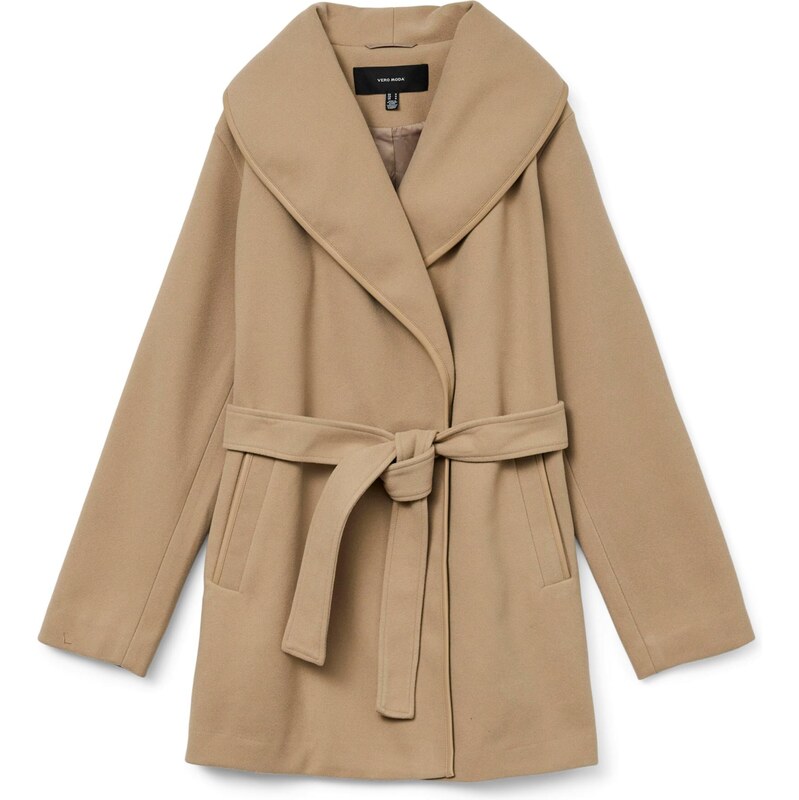 VERO MODA Přechodný kabát tmavě béžová 108768440