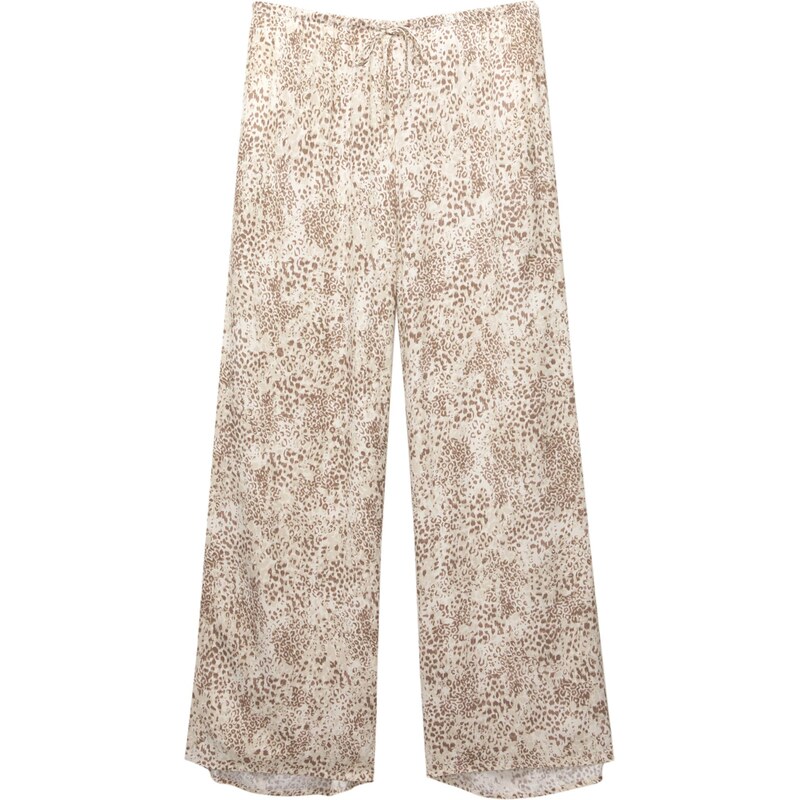 Pull&Bear Kalhoty béžová / hnědá / bílá 108772310