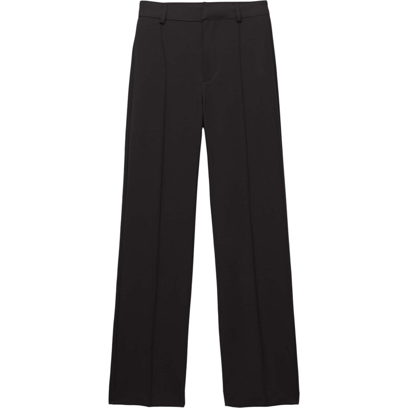 Pull&Bear Kalhoty se sklady v pase černá