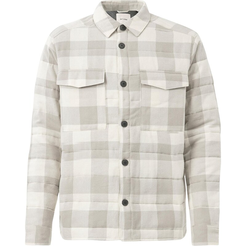 Only & Sons Přechodná bunda ONSGudmund šedá / offwhite