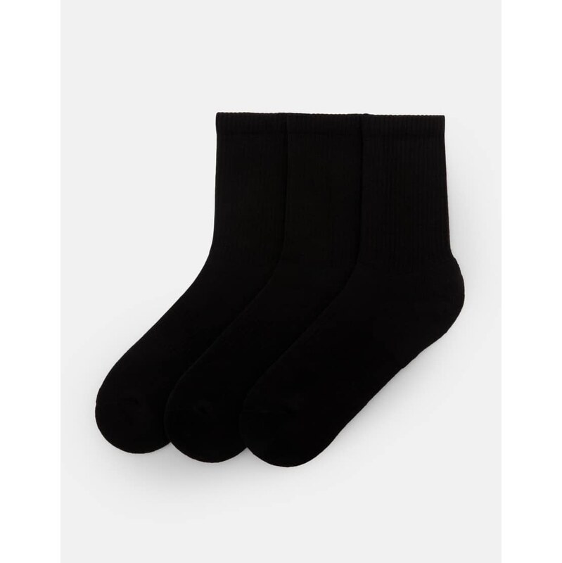 Pull&Bear Pack of long black socks in black