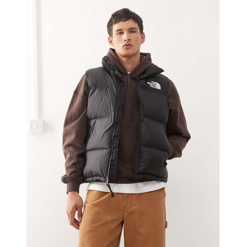 The North Face Retro Nuptse down puffer gilet in black