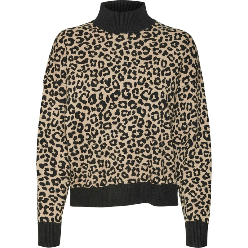 VERO MODA Svetr VMARIA béžová / černá
