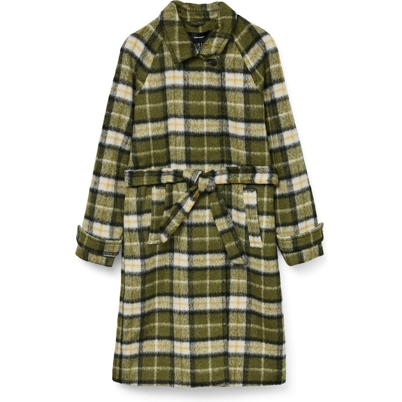 VERO MODA Přechodný kabát olivová / černá / bílá