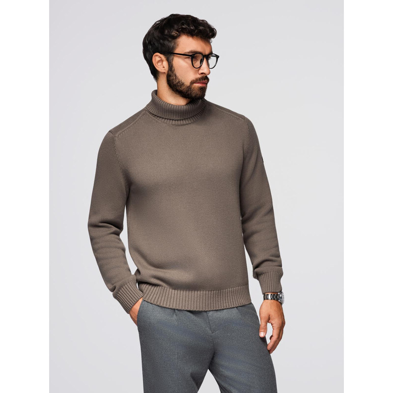 Ombre Golf mens knitted sweater - gray-brown