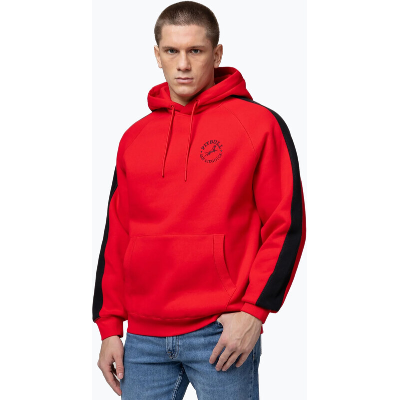 Pánská mikina Pitbull San Diego Ca Hooded red