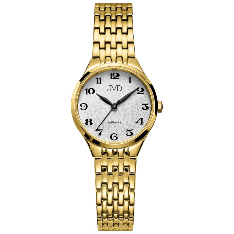 JVD Dámské kulaté elegantní hodinky JVD JG1035.4 se safírovým