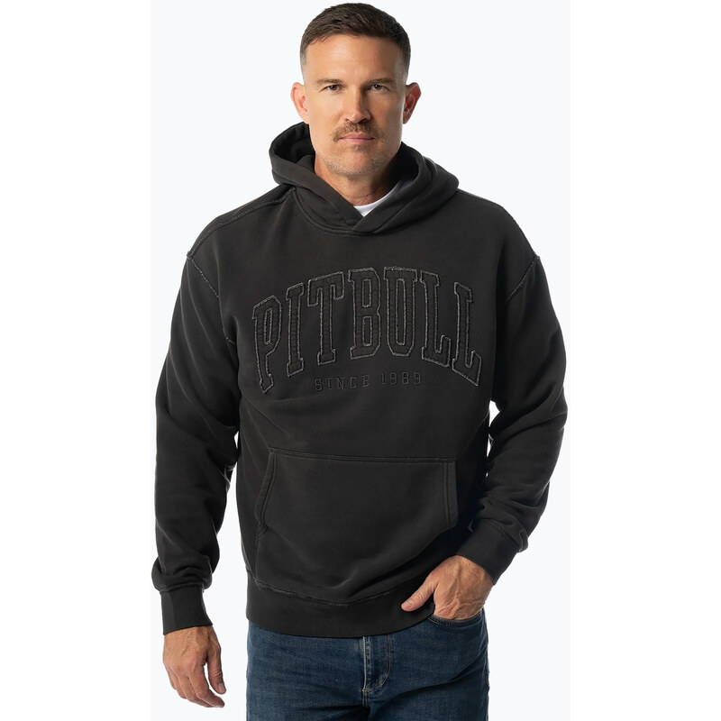 Pánská mikina Pitbull Orlando Hooded washed dark graphite
