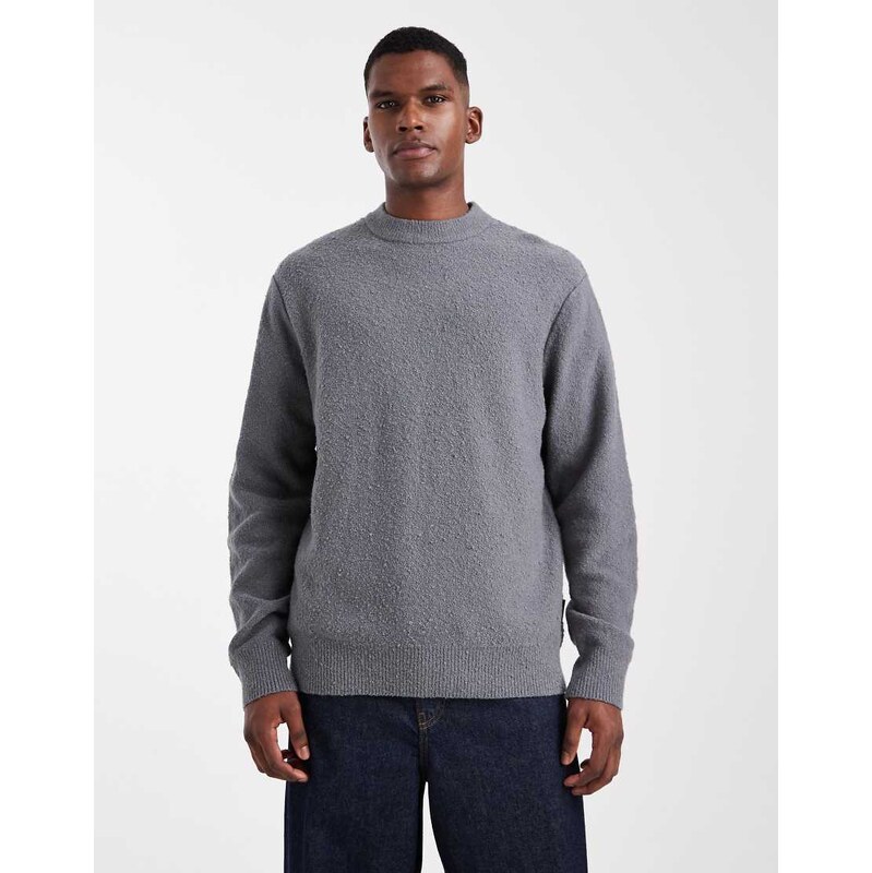 Jack & Jones boucle jumper in grey