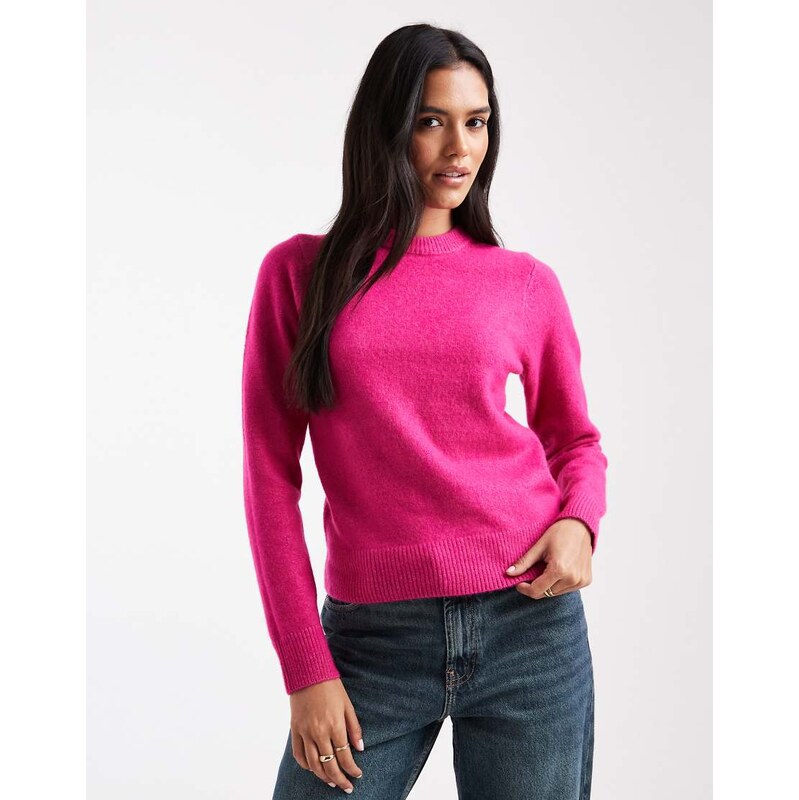 New Look crew neck jumper in pink 109102340