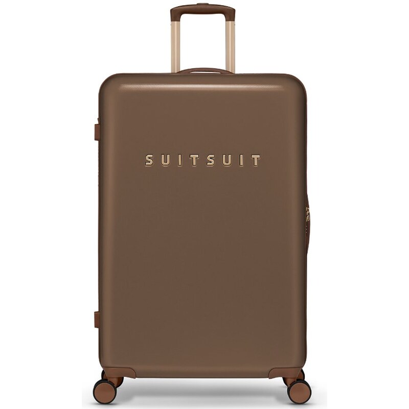 Plastový kufr SUITSUIT Fab Seventies Cocoa Brown L - hnědá