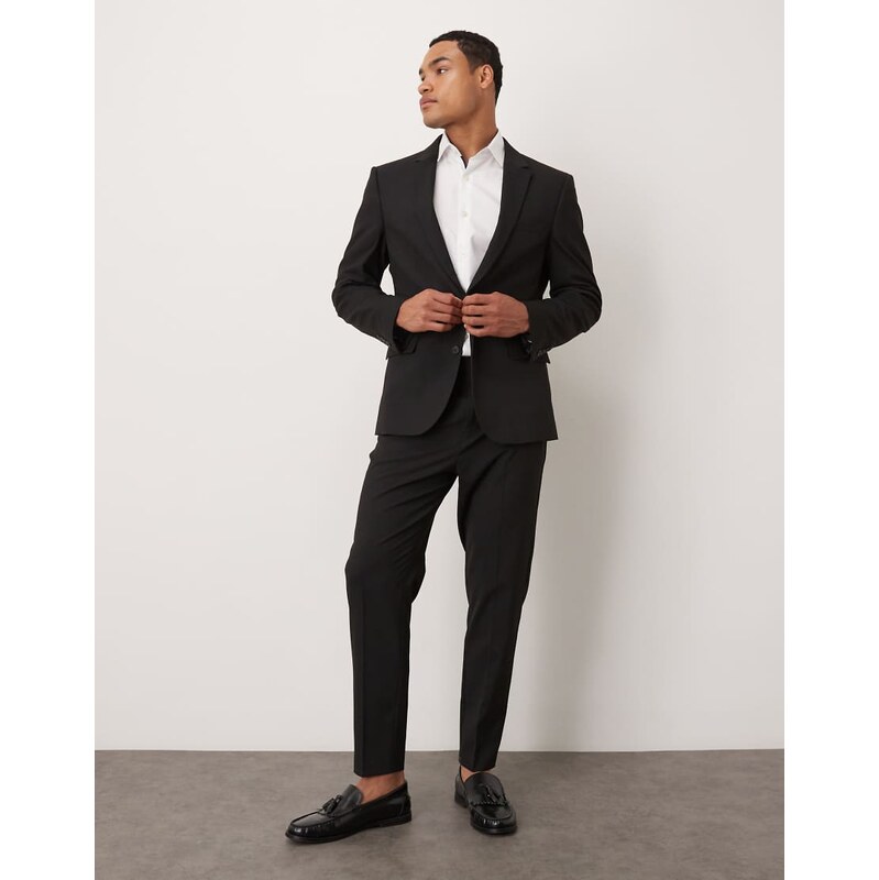 ASOS DESIGN slim suit jacket in black