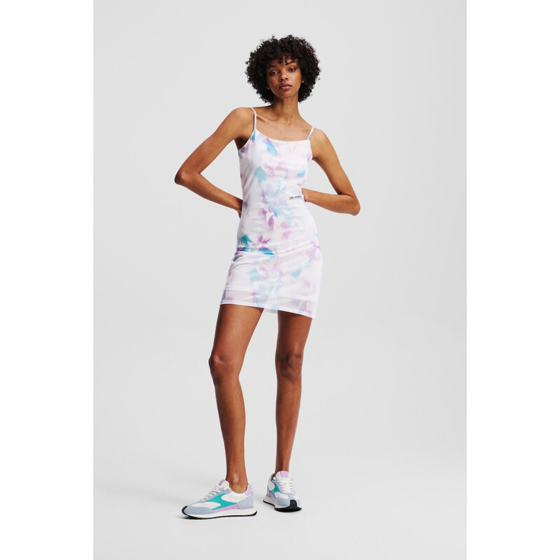 ŠATY KARL LAGERFELD JEANS KLJ MESH AOP SLIP DRESS