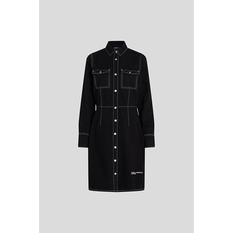 ŠATY KARL LAGERFELD JEANS KLJ LSLV CONTRAST DENIM DRESS