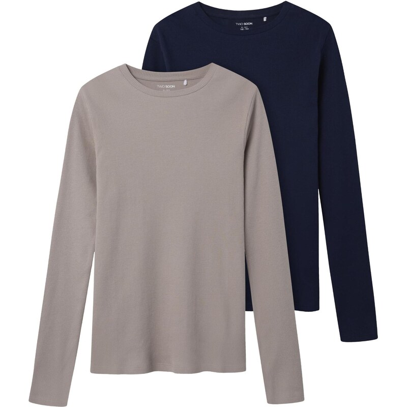 TWO SOON Tričko námořnická modř / režná