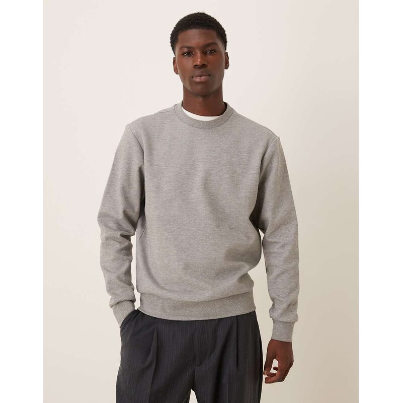 Mango oversized sweatshirt in light grey