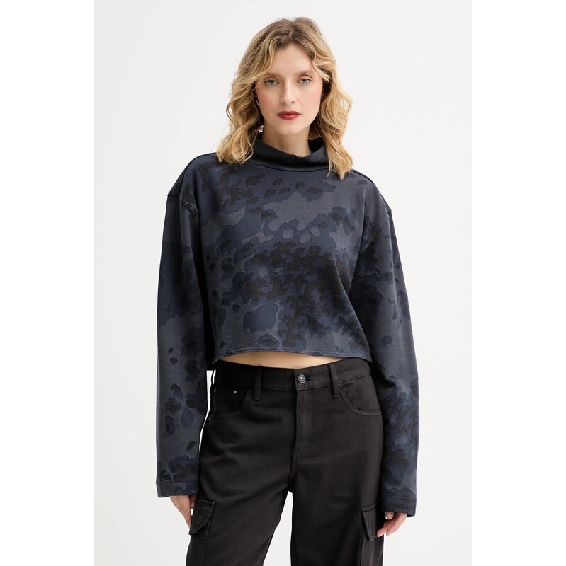 G-Star Bavlněná mikina G-Star Oversized cropped turtle