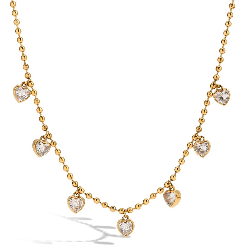 ELENYS Heartline – pozlacený náhrdelník 18K žluté zlato 108795286
