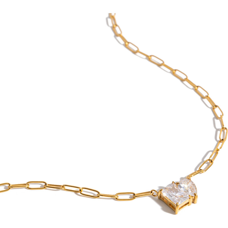 ELENYS Duo Stone – pozlacený náhrdelník 18K žluté zlato 108795298