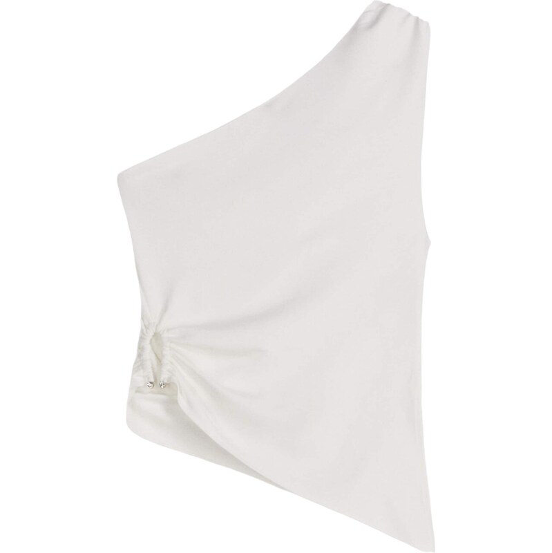 Bershka Top slonová kost 108795519