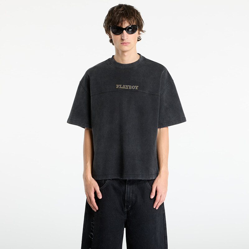 Tričko Playboy x FTSHP Washed Tee UNISEX Washed Black XXL
