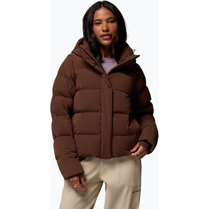 Dámská péřová bunda Columbia Amaze Puff Hooded tobacco