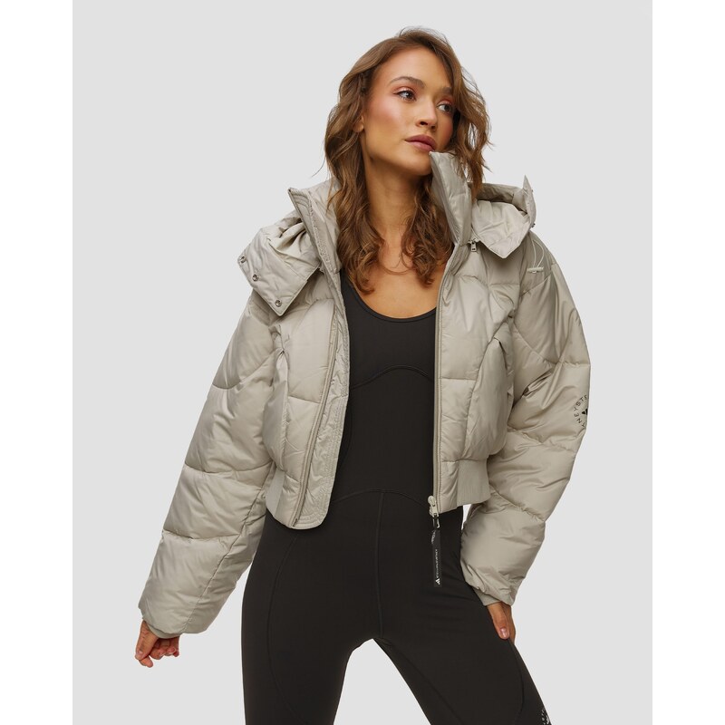 Dámská Péřová Bunda Adidas By Stella Mccartney Cropped Puffer V Šedé 109121502