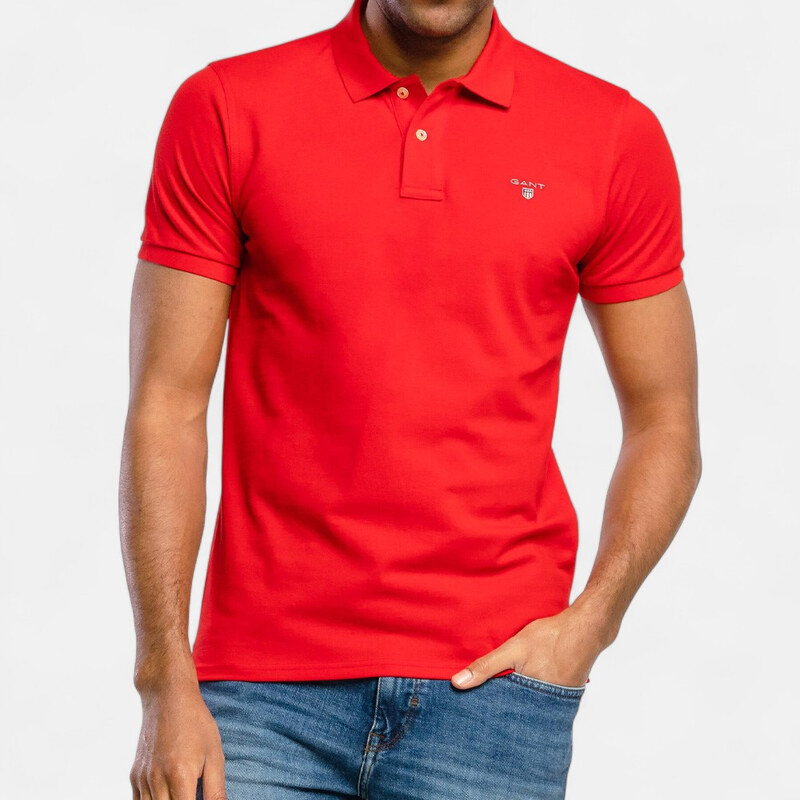 Pánské červené polo triko Gant 56443