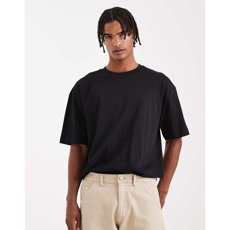 ASOS DESIGN heavyweight oversized t-shirt in black