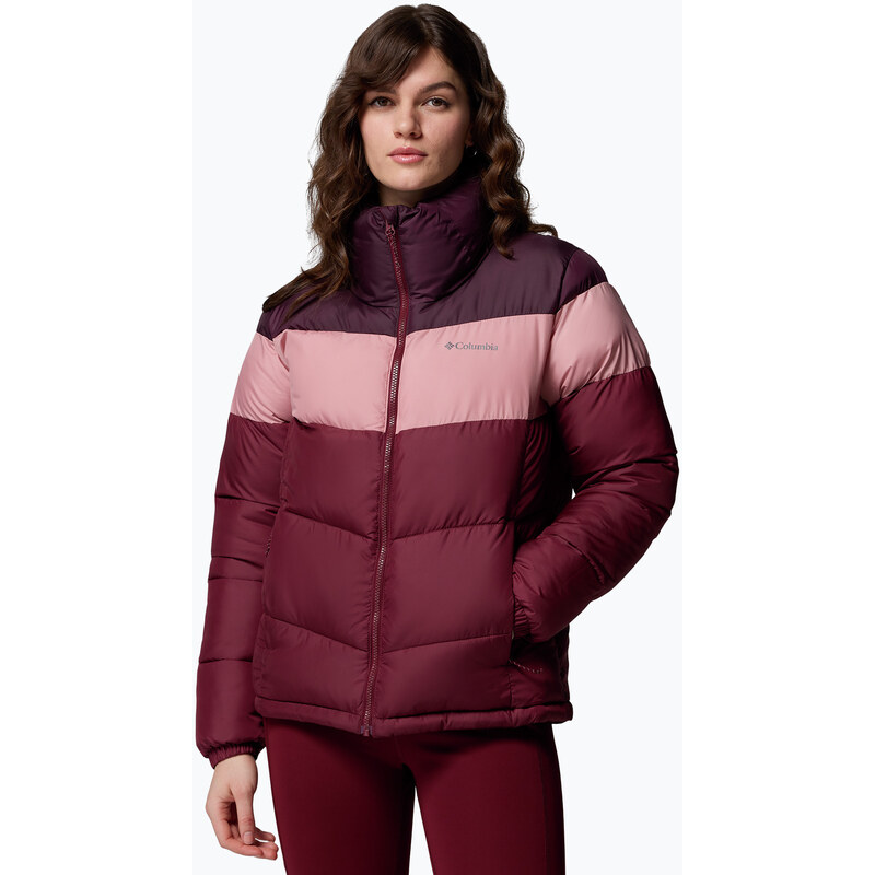 Dámská zateplená bunda Columbia Puffect II Colorblock rich wine
