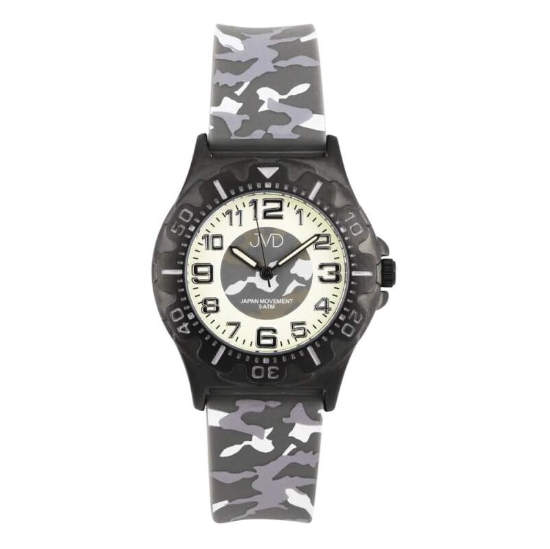 JVD Dětské chlapecké maskáčové sportovní hodinky JVD JZ8005.4