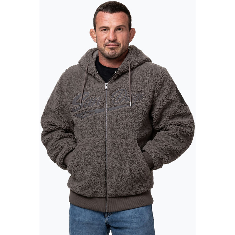 Pánská mikina Pitbull Galaxy Hooded Zip taupe